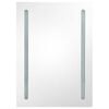 vidaXL Armoire de salle de bain &agrave; miroir LED Blanc brillant 50x13x70cm