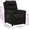 vidaXL Fauteuil de massage Noir Tissu
