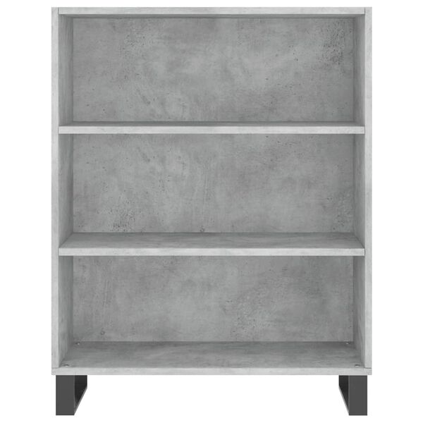 vidaXL Armoire &agrave; &eacute;tag&egrave;res gris b&eacute;ton 69,5x32,5x90 cm bois d'ing&eacute;nierie