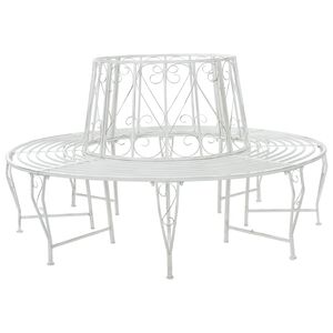 vidaXL Banc d'Arbre 8-Nombre de places &Oslash; 160 x 89 cm Acier