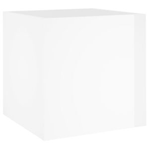 vidaXL Jardini&egrave;re Blanc brillant 40x40x40 cm Bois d'ing&eacute;nierie
