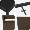 vidaXL Ensemble de salle &agrave; manger pour jardin 5 pcs Marron polyrotin