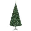 vidaXL Arbre de No&euml;l artificiel pr&eacute;-&eacute;clair&eacute; et boules 500 cm vert