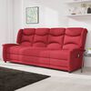vidaXL Fauteuil de massage inclinable &agrave; 4 places rouge bordeaux tissu