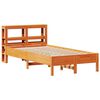 vidaXL Cadre de lit sans matelas cire marron 120x200cm bois pin massif
