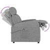 vidaXL Fauteuil inclinable &eacute;lectrique Gris clair Tissu