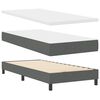 vidaXL Lit &agrave; ressorts avec matelas Gris fonc&eacute; 100 x 200 cm tissu