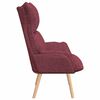 vidaXL fauteuil Bordeaux 69 x 74 x 93 cm Tissu et Contreplaqu&eacute;