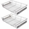 vidaXL Panier en treillis m&eacute;tallique 2 pcs 800 mm Argent&eacute;