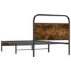vidaXL Cadre de lit sans matelas 90x190cm ch&ecirc;ne fum&eacute; bois d'ing&eacute;nierie