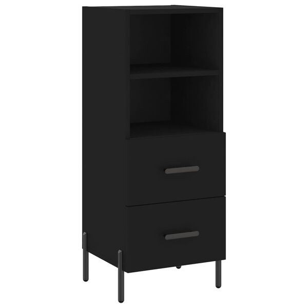 vidaXL Buffet Noir 34,5x34x90 cm Bois d'ingénierie