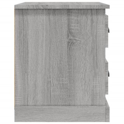 vidaXL Tables de chevet 2 pcs sonoma gris 39x39x47,5cm bois ingénierie