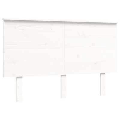 vidaXL Cadre de lit sans matelas blanc bois massif