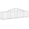 vidaXL Paniers &agrave; gabions arqu&eacute;s 3 pcs 200x30x40/60 cm Fer galvanis&eacute;