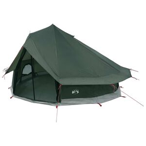 vidaXL Tente Tipi 18 personne Vert arm&eacute;e Polyester et Acier