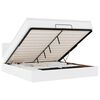 vidaXL Lit ottoman avec matelas & LED blanc pur 160x200cm similicuir