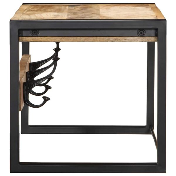 vidaXL Porte-manteau 80x35x35 cm bois de manguier massif brut