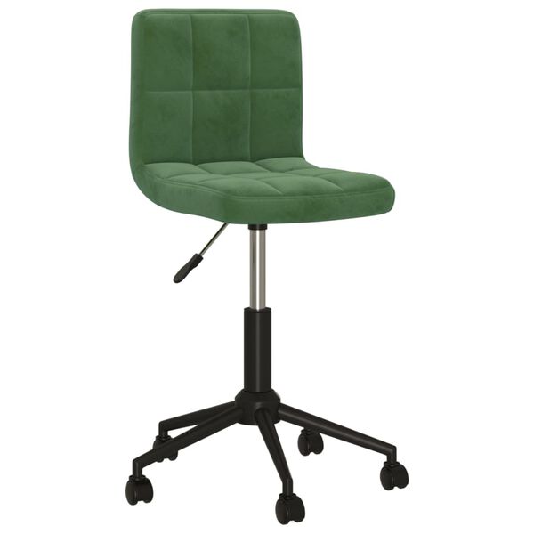 vidaXL Chaises pivotantes &agrave; manger lot de 2 vert fonc&eacute; velours