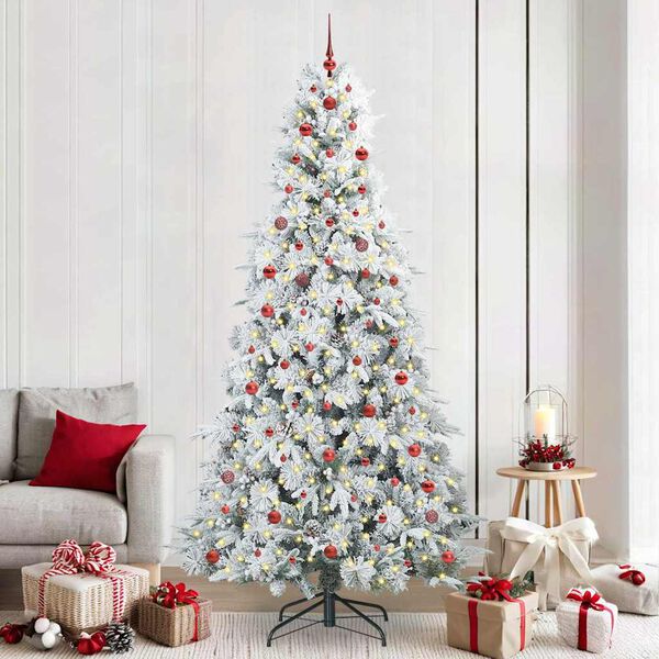 vidaXL Sapin de No&euml;l Artificiel &agrave; Branches Articul&eacute;es Blanc 240 cm