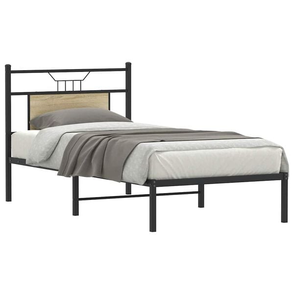 vidaXL Cadre de lit sans matelas chêne sonoma 90x200 cm