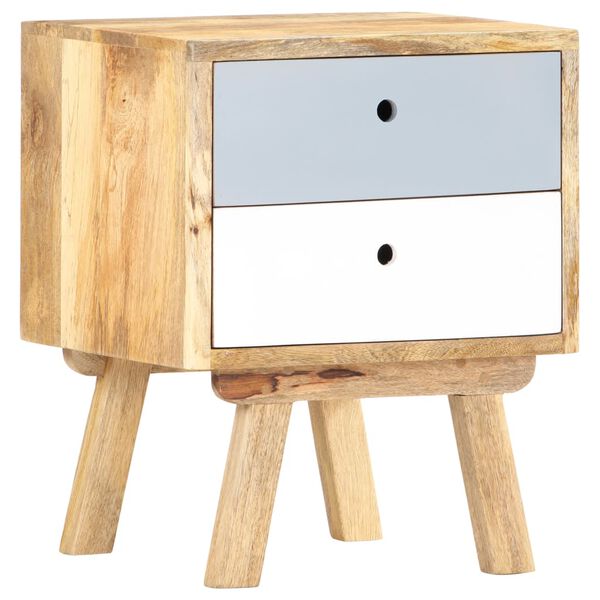 vidaXL Table de chevet 40 x 35 x 50 cm Bois de manguier solide