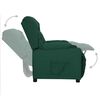 vidaXL Fauteuil inclinable Vert foncé Tissu