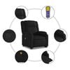 vidaXL Fauteuil inclinable de massage Noir Similicuir