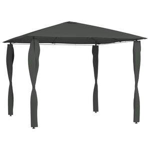 vidaXL Belv&eacute;d&egrave;re &agrave; rev&ecirc;tement de poteaux 3x3x2,6 m Anthracite 160 g/m&sup2;