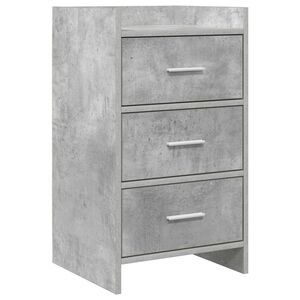 vidaXL Tables de chevet Gris b&eacute;ton 40 x 36 x 70 cm Bois d'ing&eacute;nierie