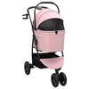 vidaXL Poussette Pliante pour Animaux Réglable Rose 78 x 54 x 101 cm