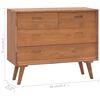 vidaXL Commode 90x35x75 cm Bois de teck massif