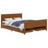vidaXL Cadre de lit sans matelas marron miel bois massif 160x200 cm