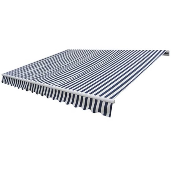 vidaXL Auvent pliable manuel 300 cm Bleu/blanc