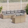 vidaXL Ensemble de canap&eacute; de jardin 9 pcs Beige et Gris clair