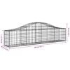 vidaXL Paniers &agrave; gabions arqu&eacute;s 8 pcs 200x30x40/60 cm Fer galvanis&eacute;