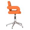 vidaXL Chaises pivotantes &agrave; manger lot de 4 orange similicuir