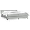 vidaXL Sommier &agrave; lattes de lit et matelas gris clair 200x210cm velours