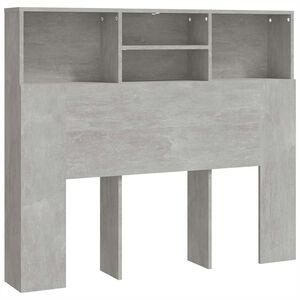vidaXL Armoire de t&ecirc;te de lit Gris b&eacute;ton 120x19x103,5 cm