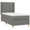 vidaXL Sommier &agrave; lattes de lit avec matelas Gris fonc&eacute; 80x200 cm Tissu