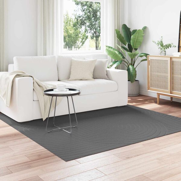 vidaXL Tapis de surface Carr&eacute; Anthracite 120 x 120 cm