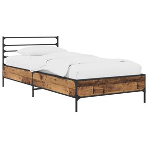 vidaXL Cadre de lit Bois ancien 80 x 200 cm Bois d'ing&eacute;nierie