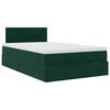 vidaXL Cadre de lit ottoman avec matelas vert fonc&eacute; 120x200 cm velours