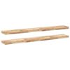vidaXL &Eacute;tag&egrave;res flottantes 2 pcs 160x20x4 cm acacia massif non trait&eacute;