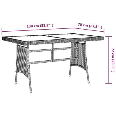 vidaXL Ensemble à manger d'extérieur 7 pcs Résine tressée Gris