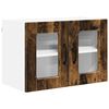 vidaXL Cabinet en verre mural PORTO Ch&ecirc;ne fum&eacute; 60 x 31 x 40 cm