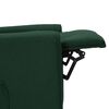 vidaXL Fauteuil de massage Vert fonc&eacute; Tissu
