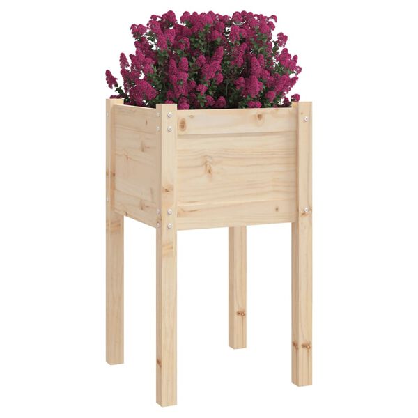 vidaXL Jardini&egrave;res d'ext&eacute;rieur 2 pcs 40x40x70 cm bois de pin massif