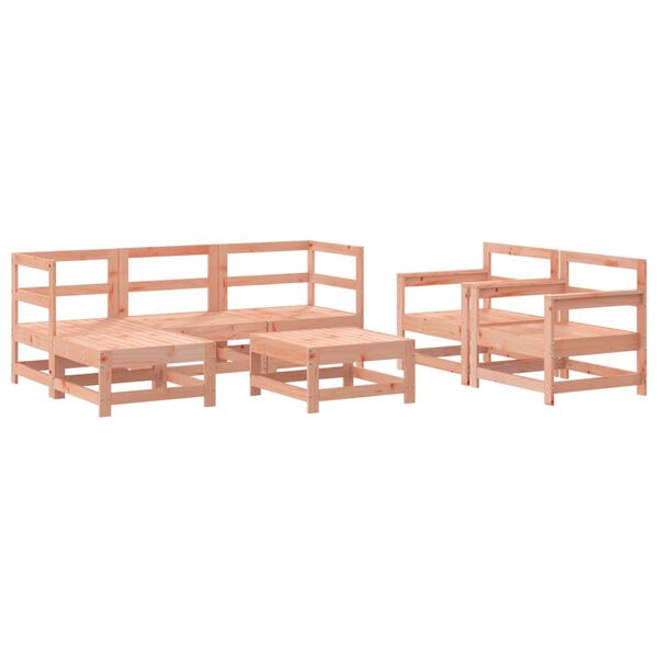vidaXL Salon de jardin 7 pcs bois massif douglas
