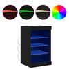 vidaXL Buffet LED Ch&ecirc;ne noir 41 x 37 x 67 cm Bois d'ing&eacute;nierie