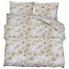 vidaXL Ensemble de housse de couette blanc et marron 155x220 cm Coton